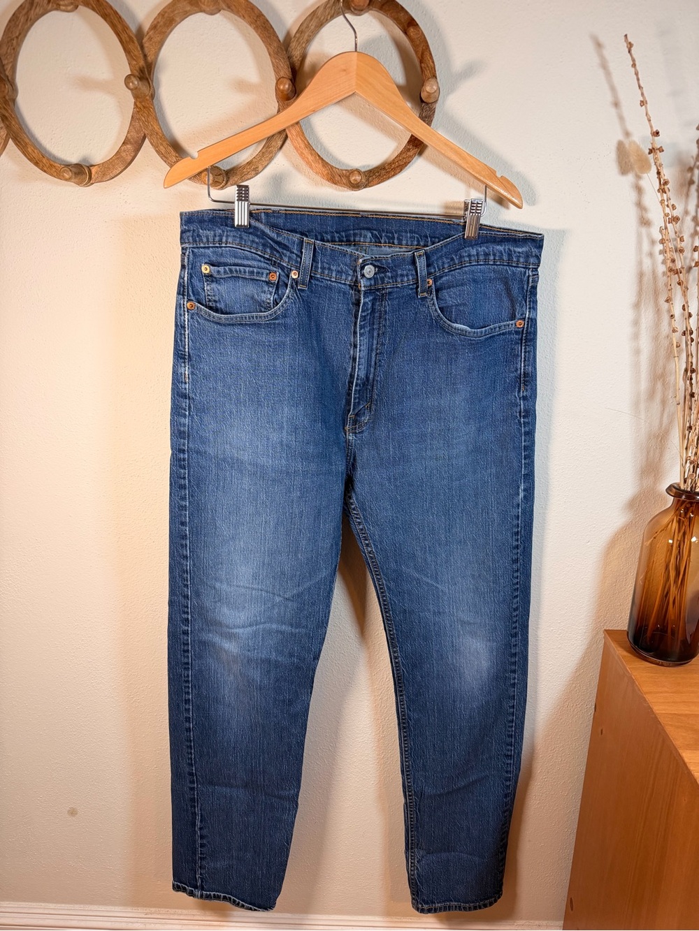Levi’s 505 Regular Fit Jeans Men’s 38x34 Medium Wash Straight Leg Denim